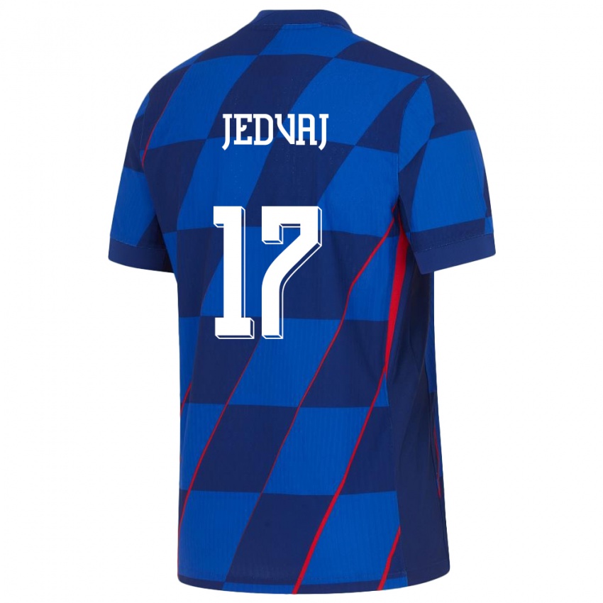 Niño Camiseta Croacia Karla Jedvaj #17 Azul 2ª Equipación 24-26 La Camisa Perú