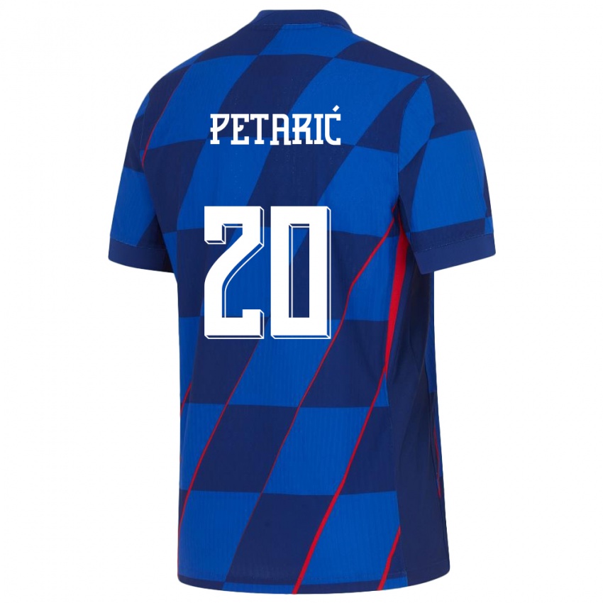 Niño Camiseta Croacia Nika Petaric #20 Azul 2ª Equipación 24-26 La Camisa Perú