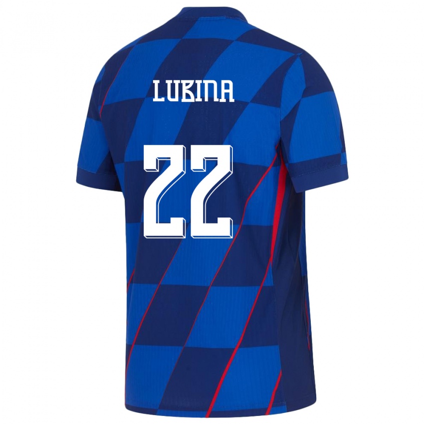 Niño Camiseta Croacia Anela Lubina #22 Azul 2ª Equipación 24-26 La Camisa Perú