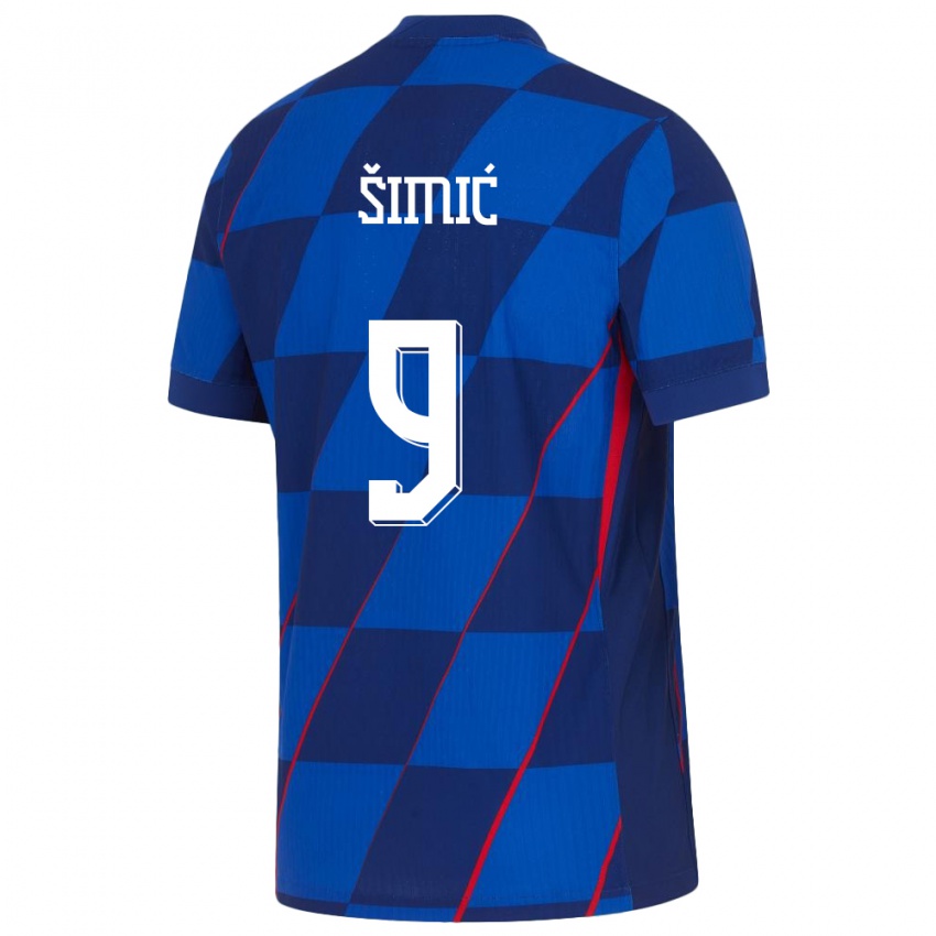 Niño Camiseta Croacia Roko Simic #9 Azul 2ª Equipación 24-26 La Camisa Perú