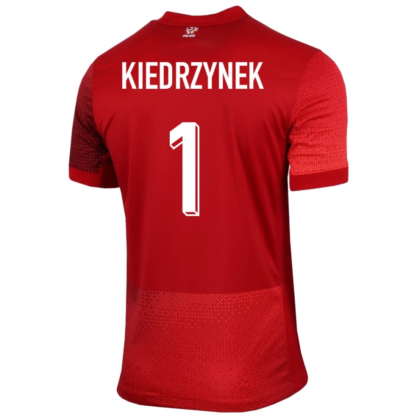 Niño Camiseta Polonia Katarzyna Kiedrzynek #1 Rojo 2ª Equipación 24-26 La Camisa Perú