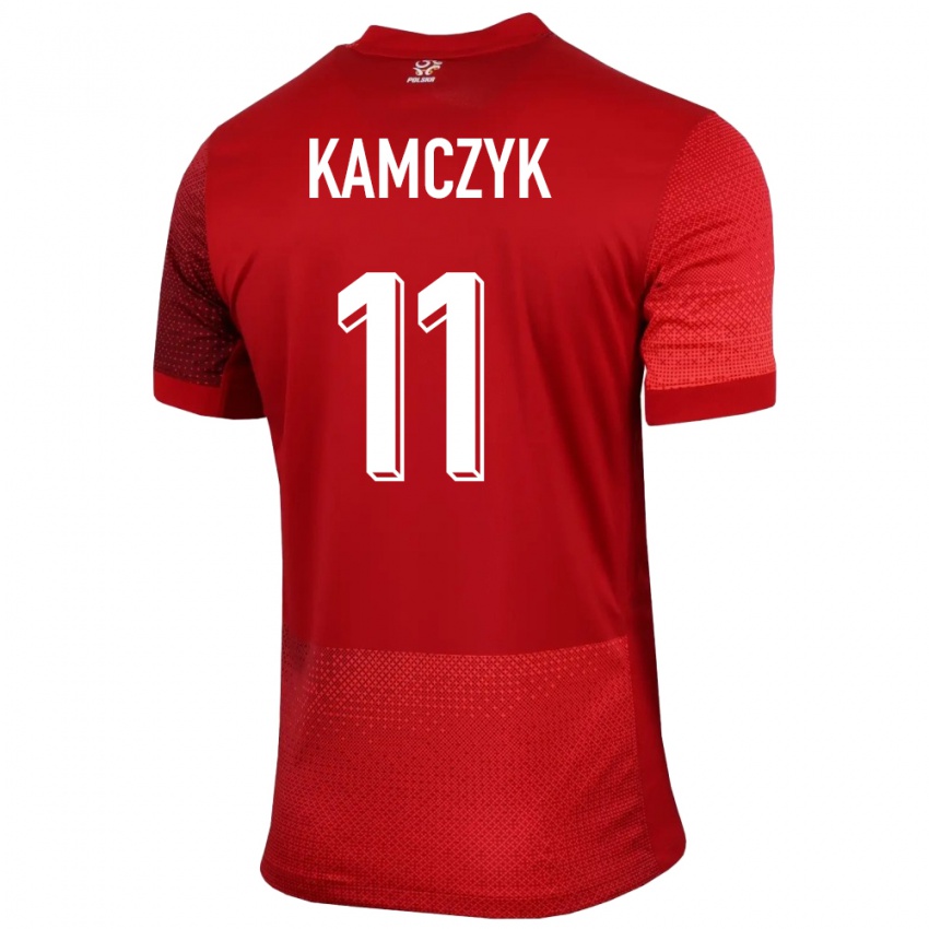 Niño Camiseta Polonia Ewelina Kamczyk #11 Rojo 2ª Equipación 24-26 La Camisa Perú