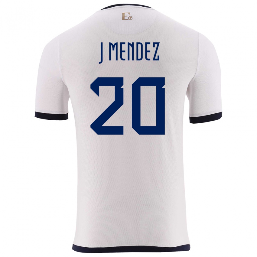 Niño Camiseta Ecuador Jhegson Mendez #20 Blanco 2ª Equipación 24-26 La Camisa Perú