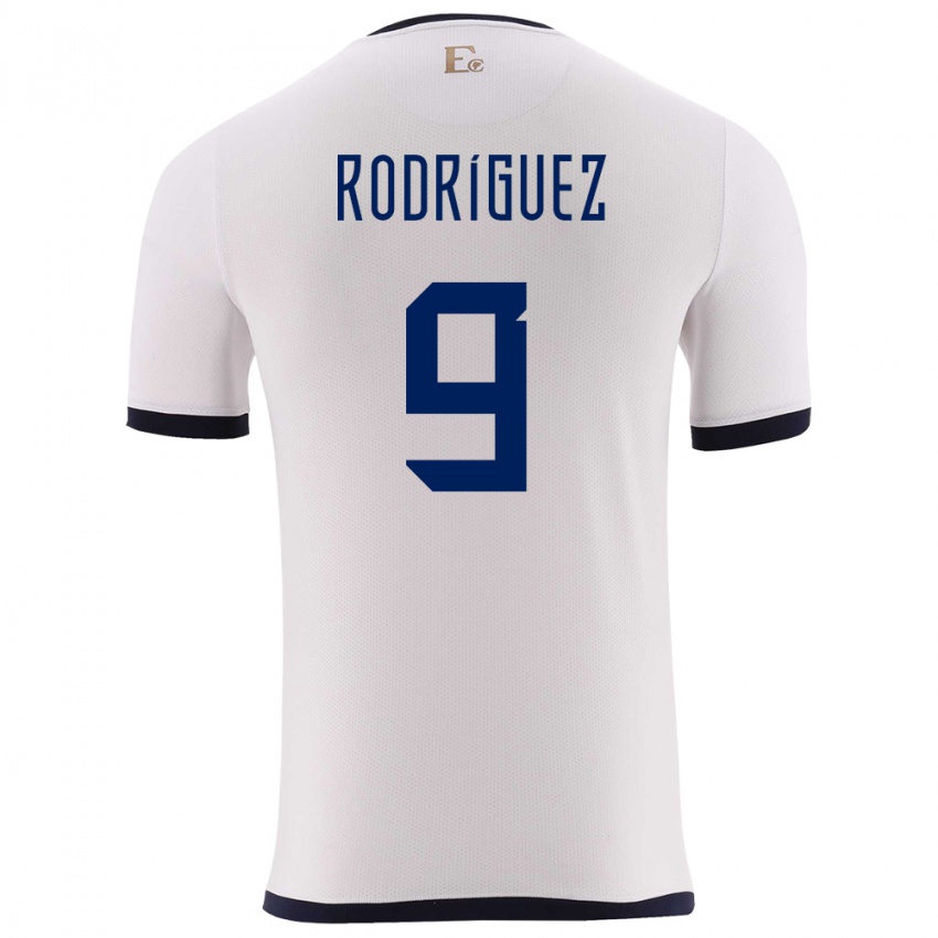 Niño Camiseta Ecuador Ingrid Rodriguez #9 Blanco 2ª Equipación 24-26 La Camisa Perú