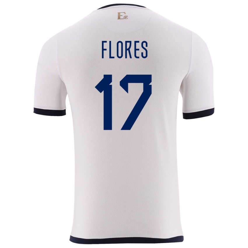 Niño Camiseta Ecuador Karen Flores #17 Blanco 2ª Equipación 24-26 La Camisa Perú