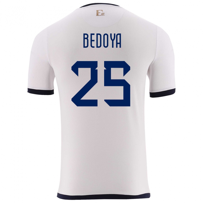 Niño Camiseta Ecuador Jaydah Bedoya #25 Blanco 2ª Equipación 24-26 La Camisa Perú