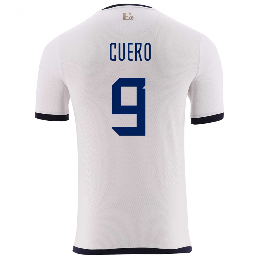 Niño Camiseta Ecuador Justin Cuero #9 Blanco 2ª Equipación 24-26 La Camisa Perú