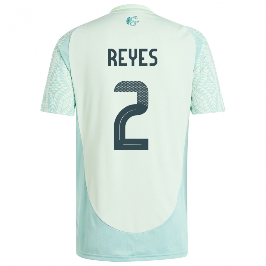 Niño Camiseta México Luis Reyes #2 Lino Verde 2ª Equipación 24-26 La Camisa Perú