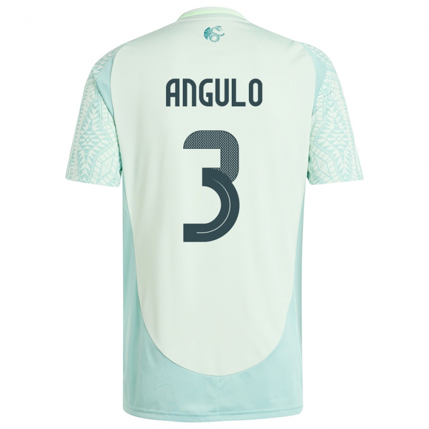 Niño Camiseta México Jesus Angulo #3 Lino Verde 2ª Equipación 24-26 La Camisa Perú