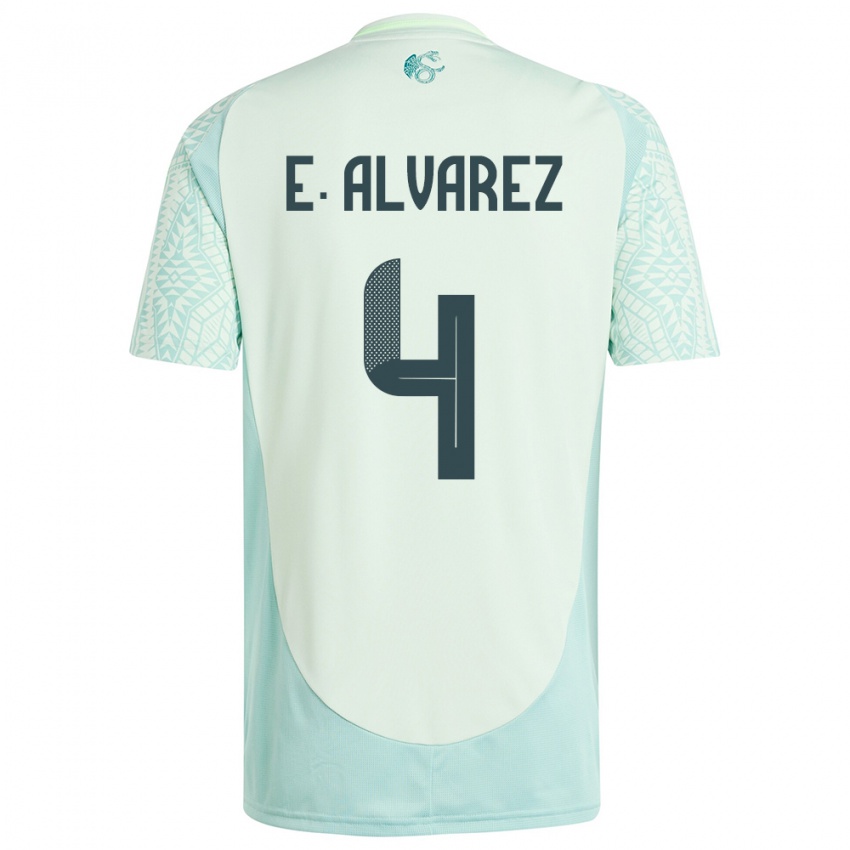 Niño Camiseta México Edson Alvarez #4 Lino Verde 2ª Equipación 24-26 La Camisa Perú