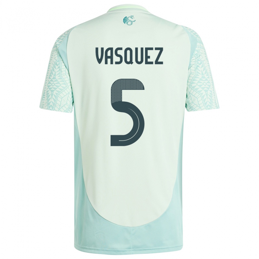 Niño Camiseta México Johan Vasquez #5 Lino Verde 2ª Equipación 24-26 La Camisa Perú