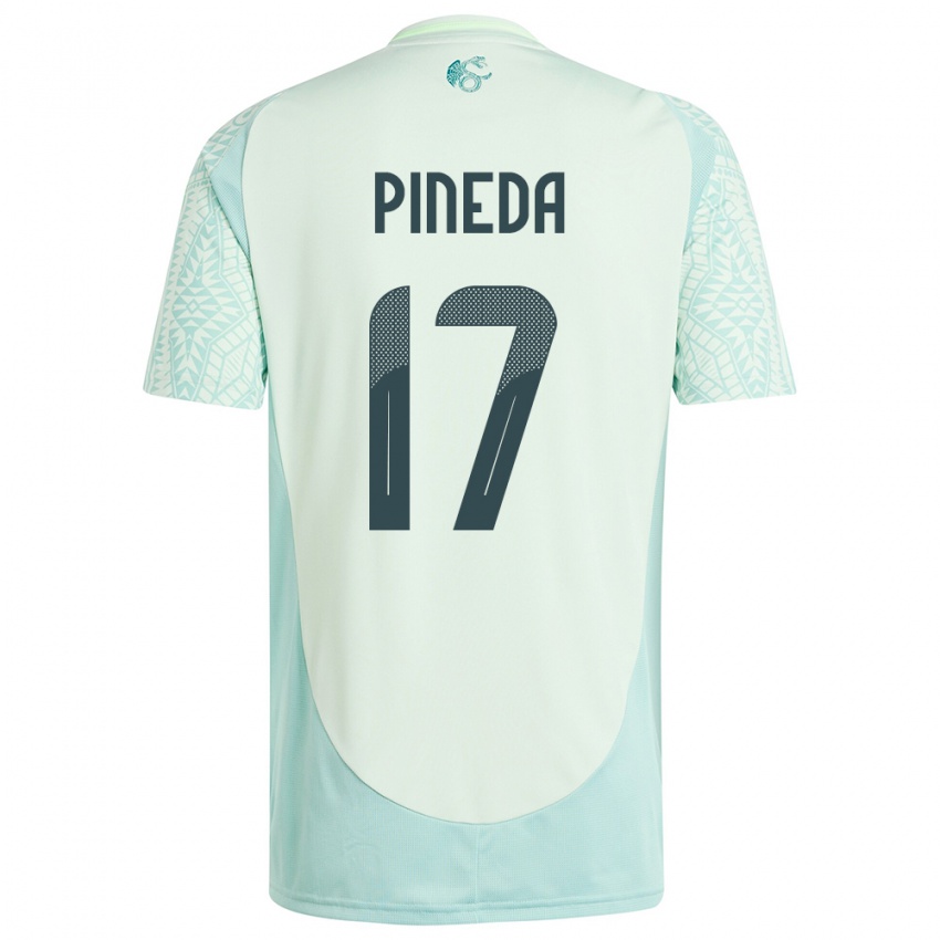 Niño Camiseta México Orbelin Pineda #17 Lino Verde 2ª Equipación 24-26 La Camisa Perú