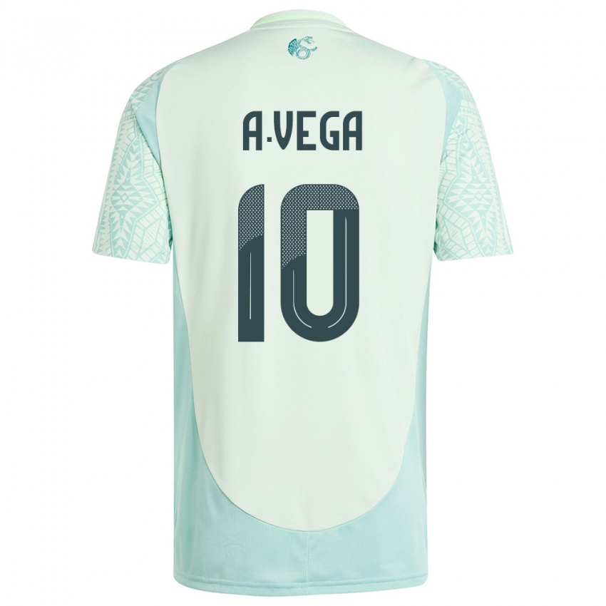 Niño Camiseta México Alexis Vega #10 Lino Verde 2ª Equipación 24-26 La Camisa Perú