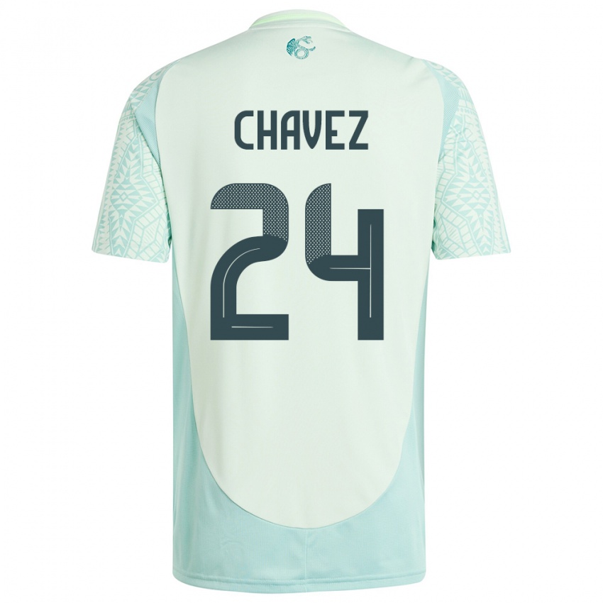 Niño Camiseta México Luis Chavez #24 Lino Verde 2ª Equipación 24-26 La Camisa Perú