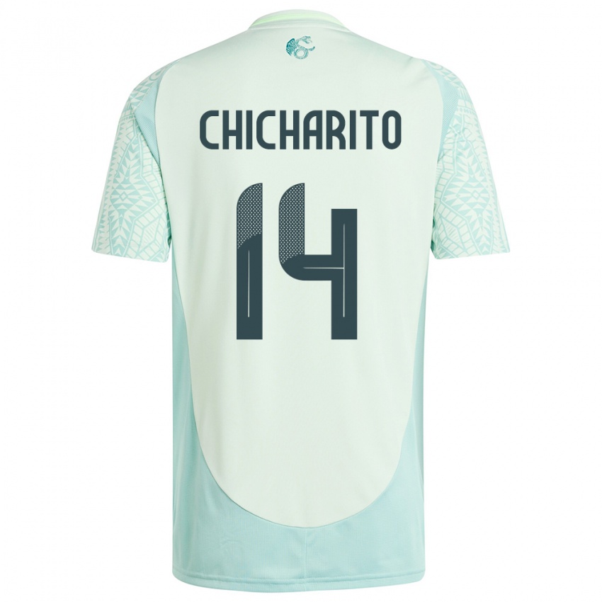 Niño Camiseta México Chicharito #14 Lino Verde 2ª Equipación 24-26 La Camisa Perú