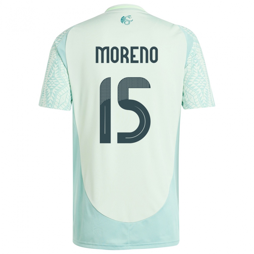 Niño Camiseta México Hector Moreno #15 Lino Verde 2ª Equipación 24-26 La Camisa Perú