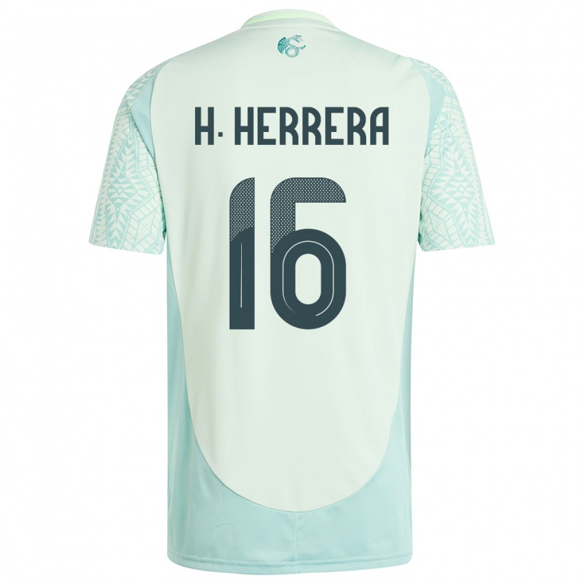 Niño Camiseta México Hector Herrera #16 Lino Verde 2ª Equipación 24-26 La Camisa Perú