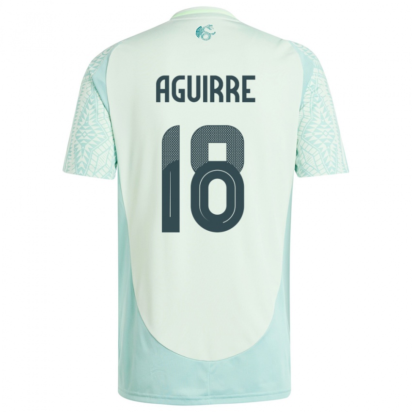 Niño Camiseta México Eduardo Aguirre #18 Lino Verde 2ª Equipación 24-26 La Camisa Perú