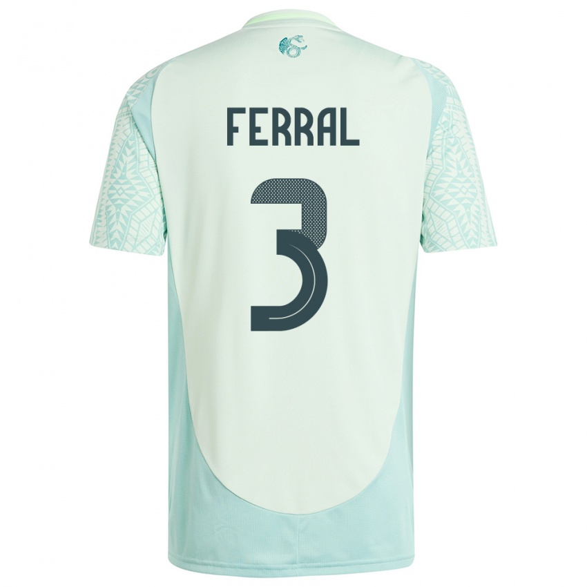 Niño Camiseta México Cristina Ferral #3 Lino Verde 2ª Equipación 24-26 La Camisa Perú