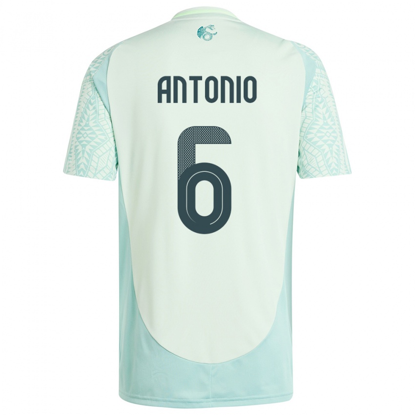 Niño Camiseta México Nancy Antonio #6 Lino Verde 2ª Equipación 24-26 La Camisa Perú