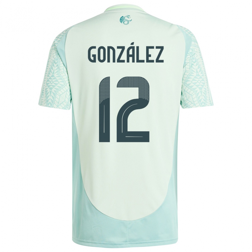 Niño Camiseta México Itzel Gonzalez #12 Lino Verde 2ª Equipación 24-26 La Camisa Perú