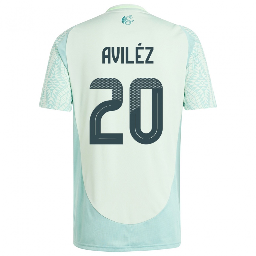 Niño Camiseta México Aylin Avilez #20 Lino Verde 2ª Equipación 24-26 La Camisa Perú