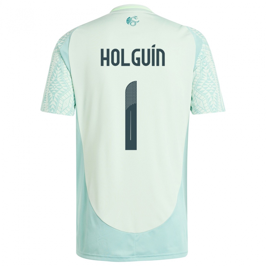 Niño Camiseta México Hector Holguin #1 Lino Verde 2ª Equipación 24-26 La Camisa Perú