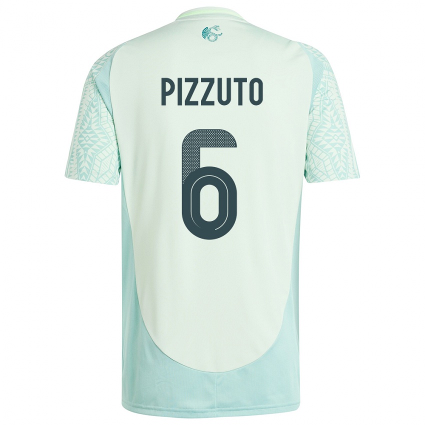 Niño Camiseta México Eugenio Pizzuto #6 Lino Verde 2ª Equipación 24-26 La Camisa Perú