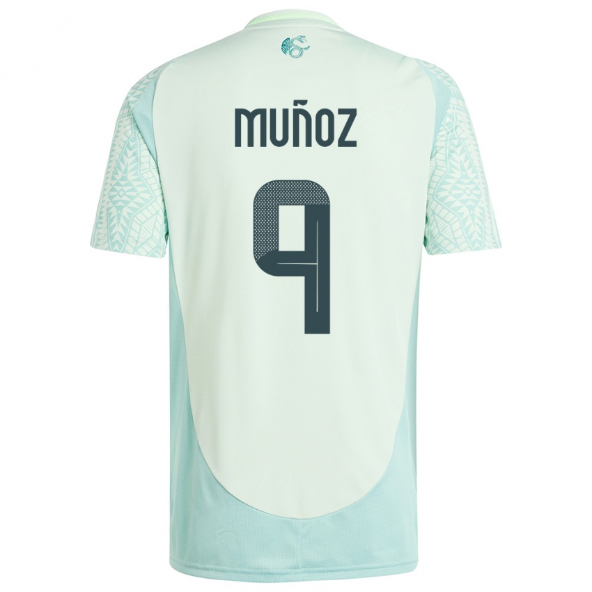 Niño Camiseta México Santiago Munoz #9 Lino Verde 2ª Equipación 24-26 La Camisa Perú