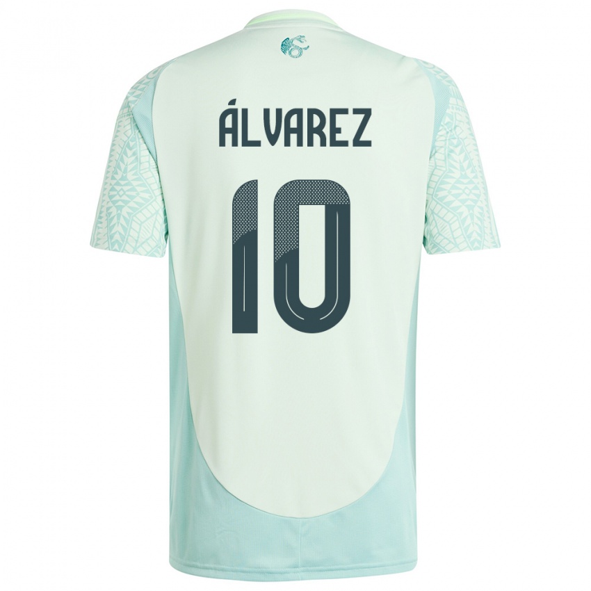 Niño Camiseta México Efrain Alvarez #10 Lino Verde 2ª Equipación 24-26 La Camisa Perú