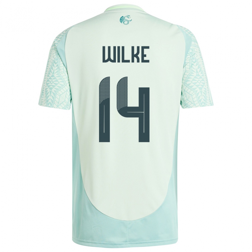 Niño Camiseta México Teun Wilke #14 Lino Verde 2ª Equipación 24-26 La Camisa Perú