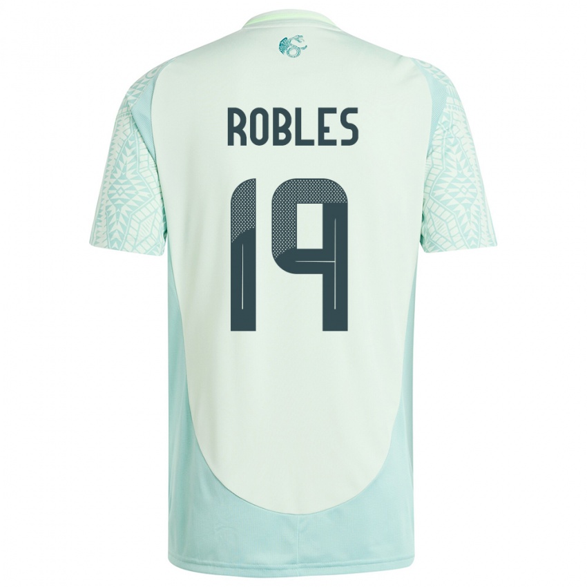 Niño Camiseta México Angel Robles #19 Lino Verde 2ª Equipación 24-26 La Camisa Perú