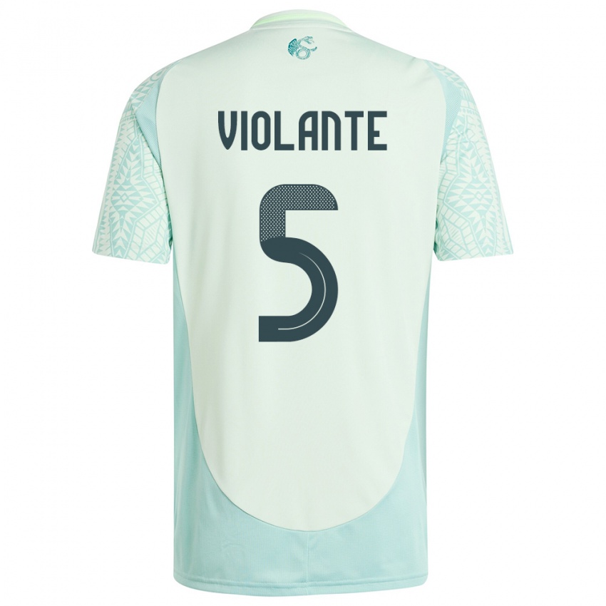 Niño Camiseta México Isaias Violante #5 Lino Verde 2ª Equipación 24-26 La Camisa Perú