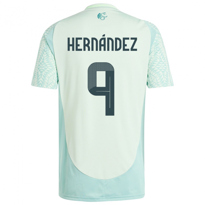 Niño Camiseta México Jesus Hernandez #9 Lino Verde 2ª Equipación 24-26 La Camisa Perú