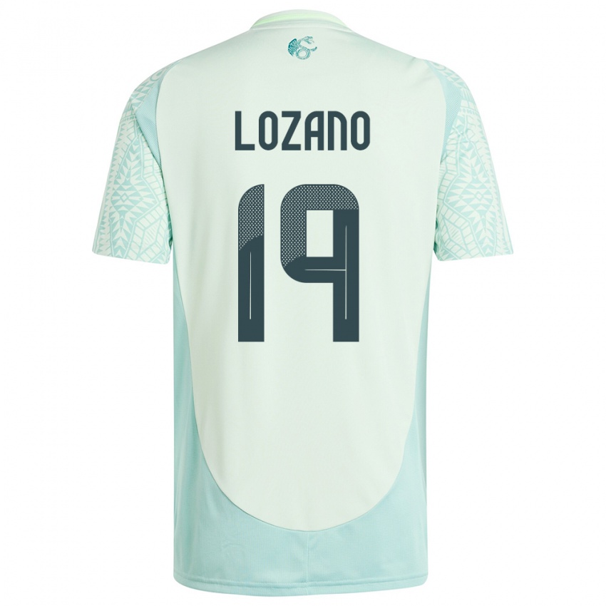 Niño Camiseta México Esteban Lozano #19 Lino Verde 2ª Equipación 24-26 La Camisa Perú