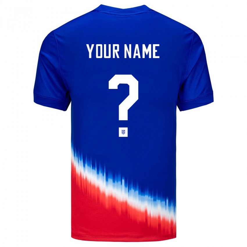 Niño Camiseta Estados Unidos Su Nombre #0 Azul 2ª Equipación 24-26 La Camisa Perú