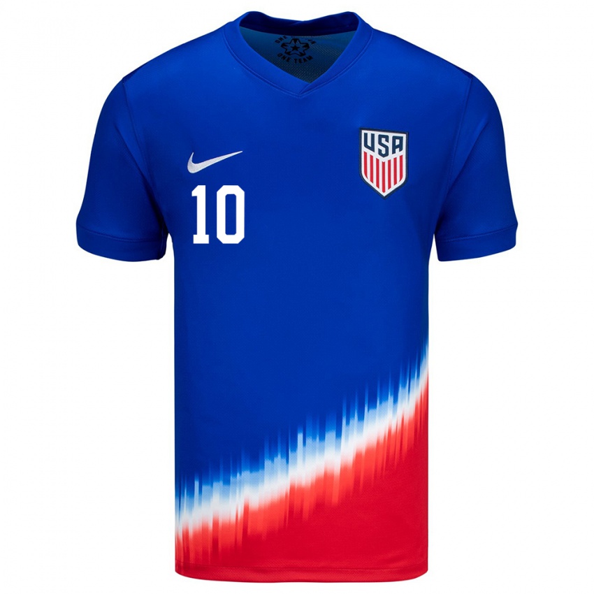 Niño Camiseta Estados Unidos Lindsey Horan #10 Azul 2ª Equipación 24-26 La Camisa Perú