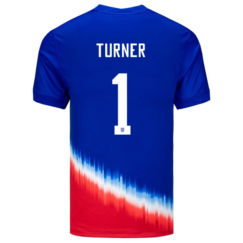 Niño Camiseta Estados Unidos Matt Turner #1 Azul 2ª Equipación 24-26 La Camisa Perú