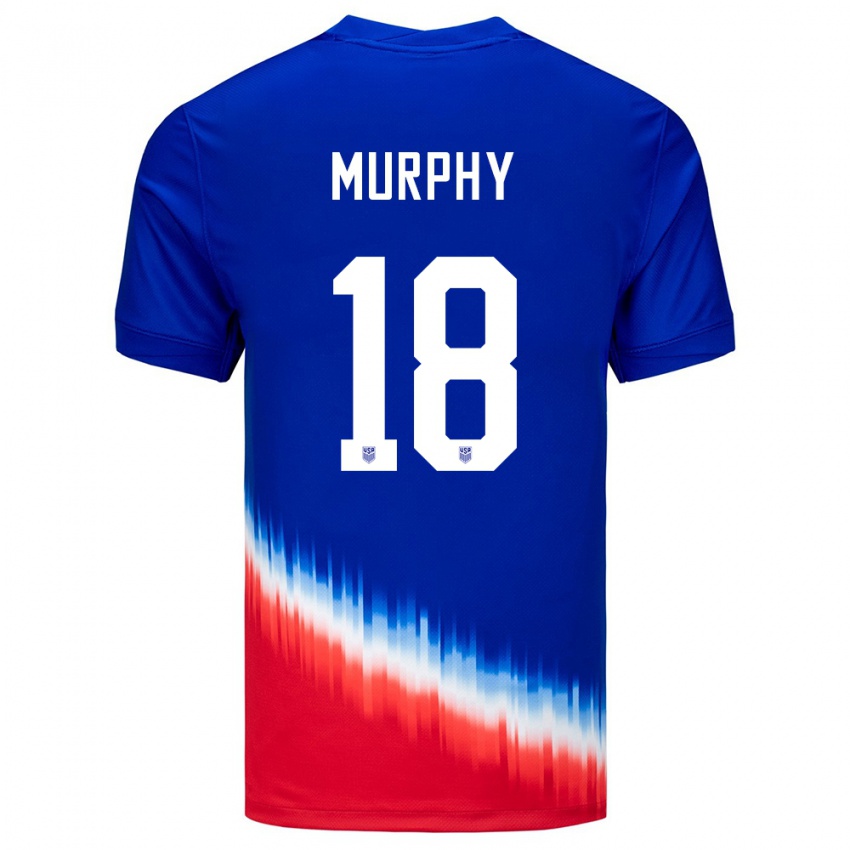 Niño Camiseta Estados Unidos Casey Murphy #18 Azul 2ª Equipación 24-26 La Camisa Perú