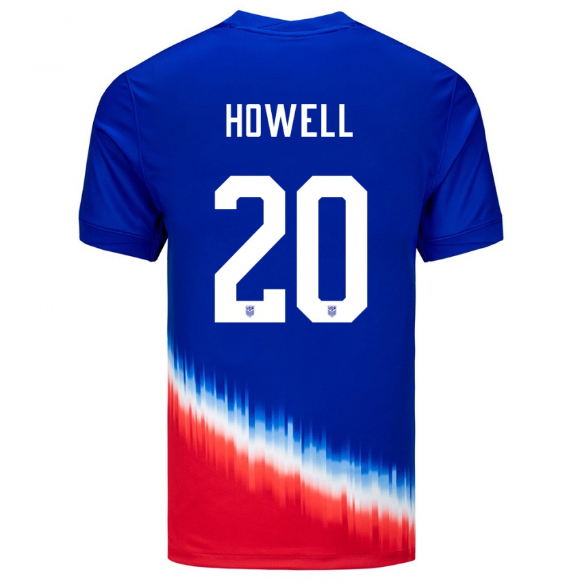 Niño Camiseta Estados Unidos Jaelin Howell #20 Azul 2ª Equipación 24-26 La Camisa Perú