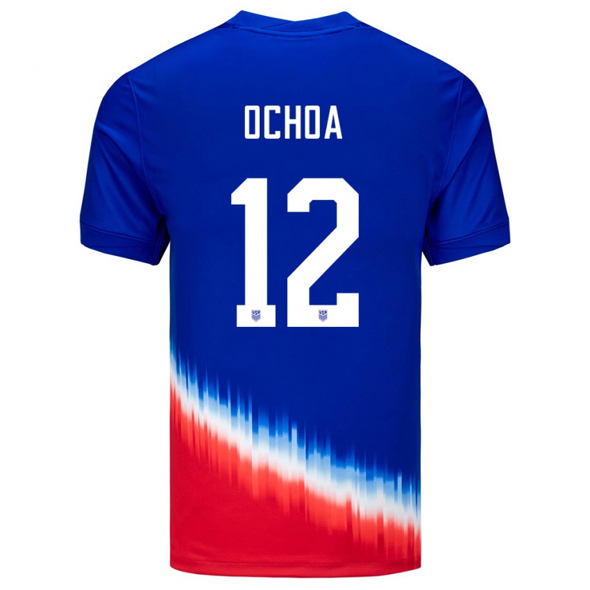 Niño Camiseta Estados Unidos Emmanuel Ochoa #12 Azul 2ª Equipación 24-26 La Camisa Perú