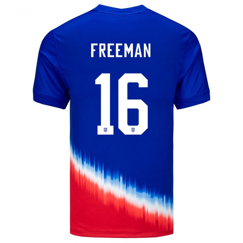 Niño Camiseta Estados Unidos Alex Freeman #16 Azul 2ª Equipación 24-26 La Camisa Perú