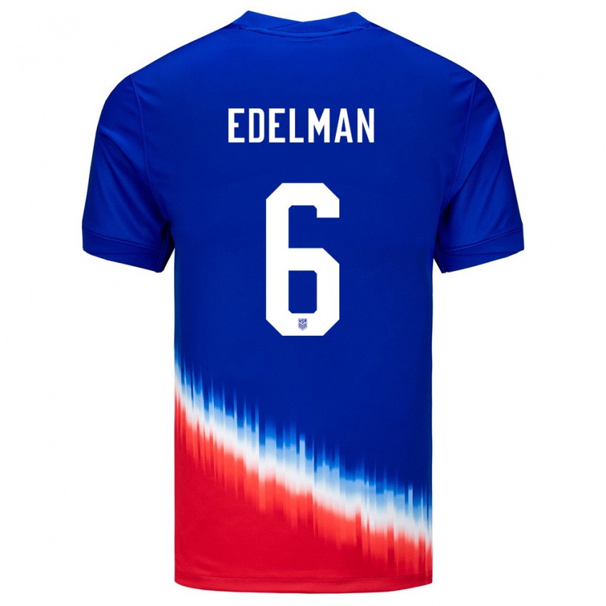 Niño Camiseta Estados Unidos Daniel Edelman #6 Azul 2ª Equipación 24-26 La Camisa Perú