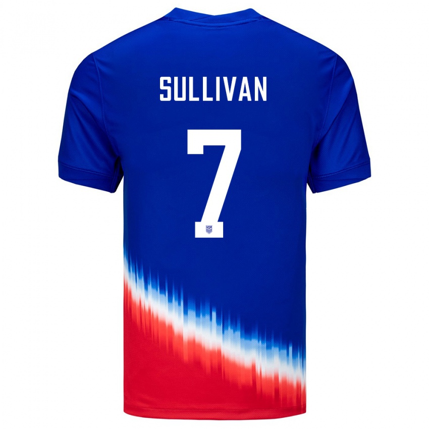 Niño Camiseta Estados Unidos Quinn Sullivan #7 Azul 2ª Equipación 24-26 La Camisa Perú