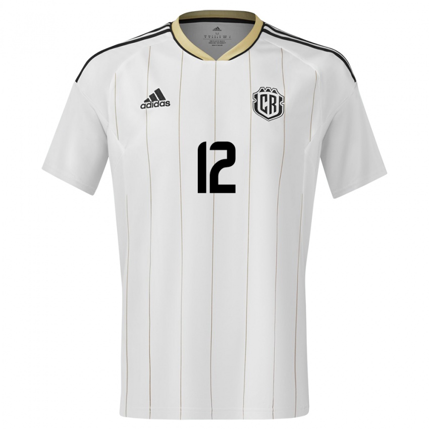 Niño Camiseta Costa Rica Shawn Johnson #12 Blanco 2ª Equipación 24-26 La Camisa Perú