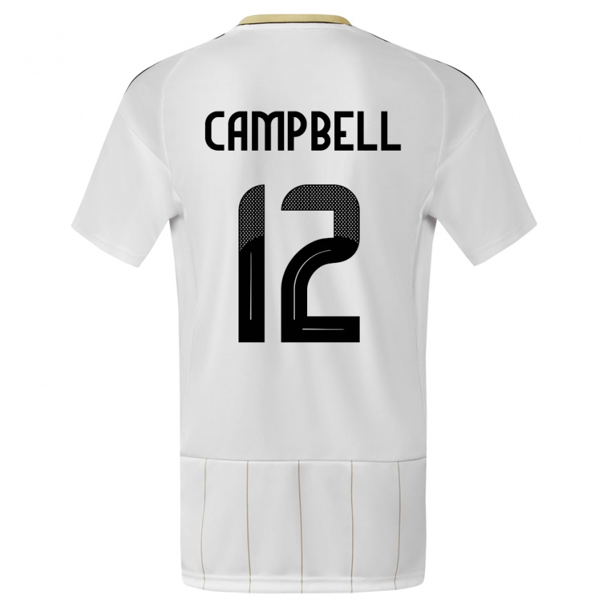 Niño Camiseta Costa Rica Joel Campbell #12 Blanco 2ª Equipación 24-26 La Camisa Perú