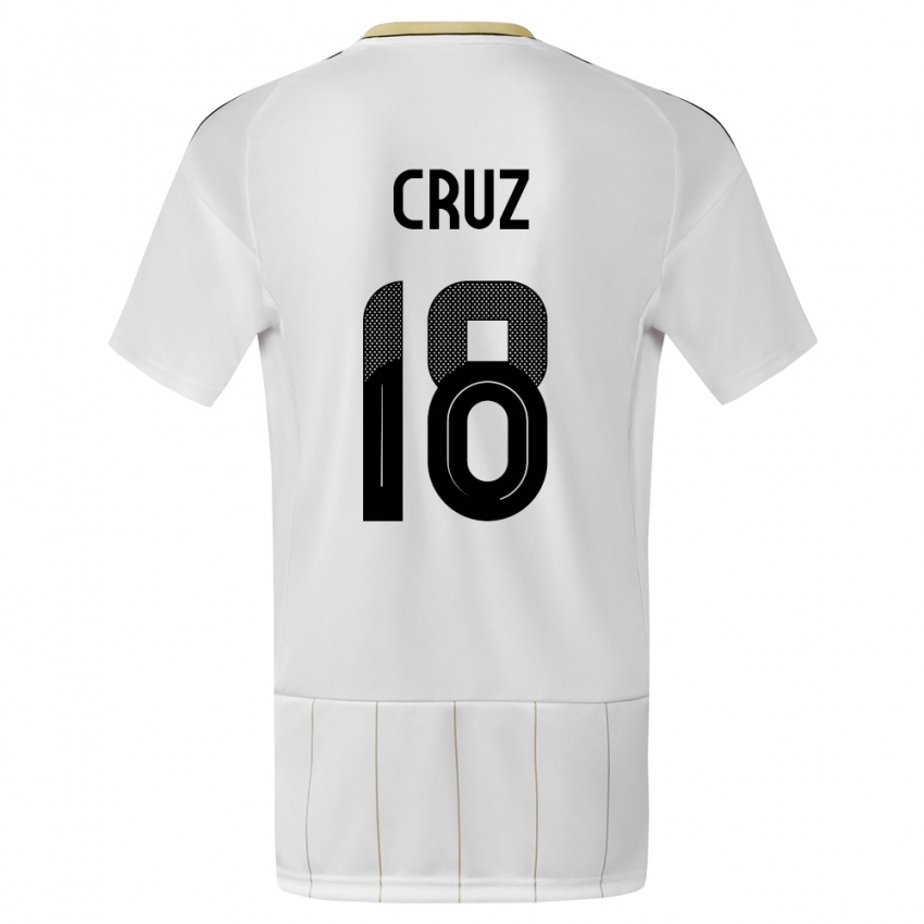 Niño Camiseta Costa Rica Aaron Cruz #18 Blanco 2ª Equipación 24-26 La Camisa Perú