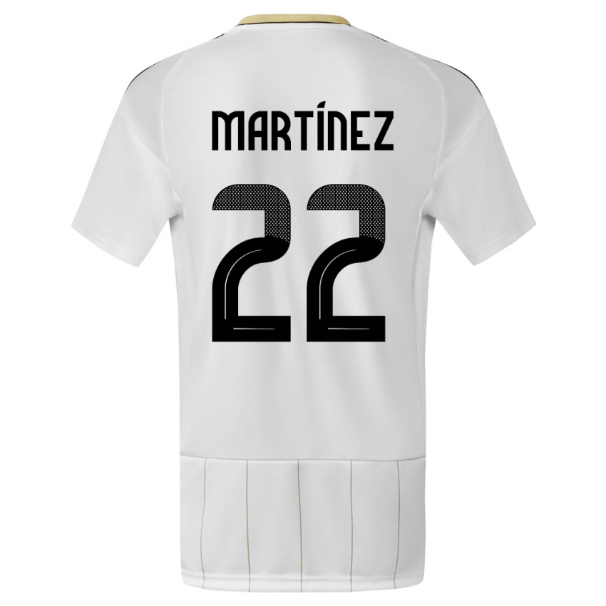 Niño Camiseta Costa Rica Carlos Martinez #22 Blanco 2ª Equipación 24-26 La Camisa Perú