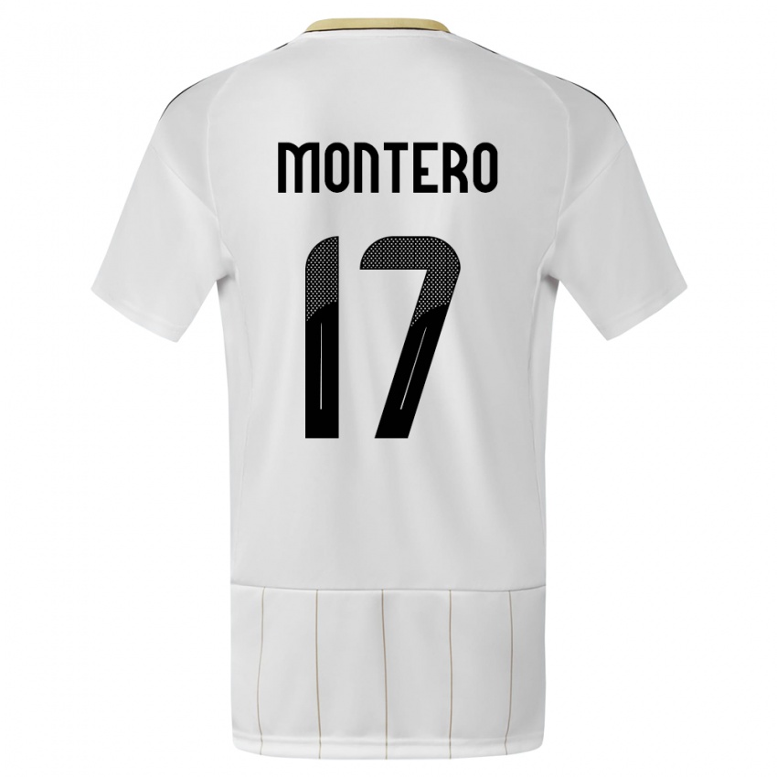 Niño Camiseta Costa Rica Michelle Montero #17 Blanco 2ª Equipación 24-26 La Camisa Perú