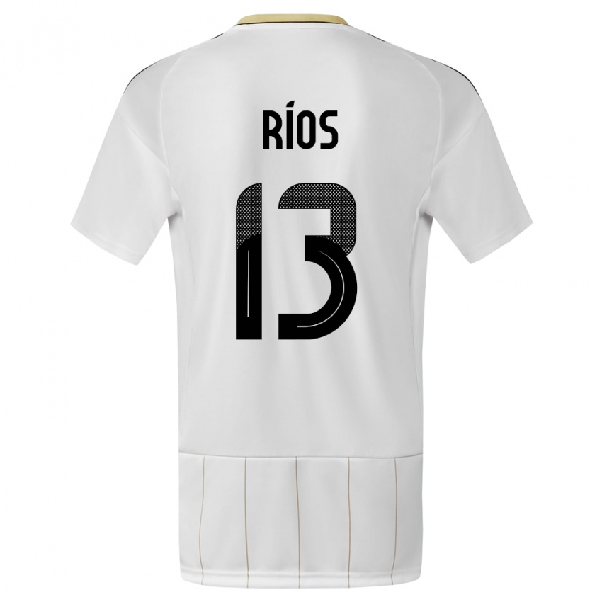 Niño Camiseta Costa Rica Keral Rios #13 Blanco 2ª Equipación 24-26 La Camisa Perú